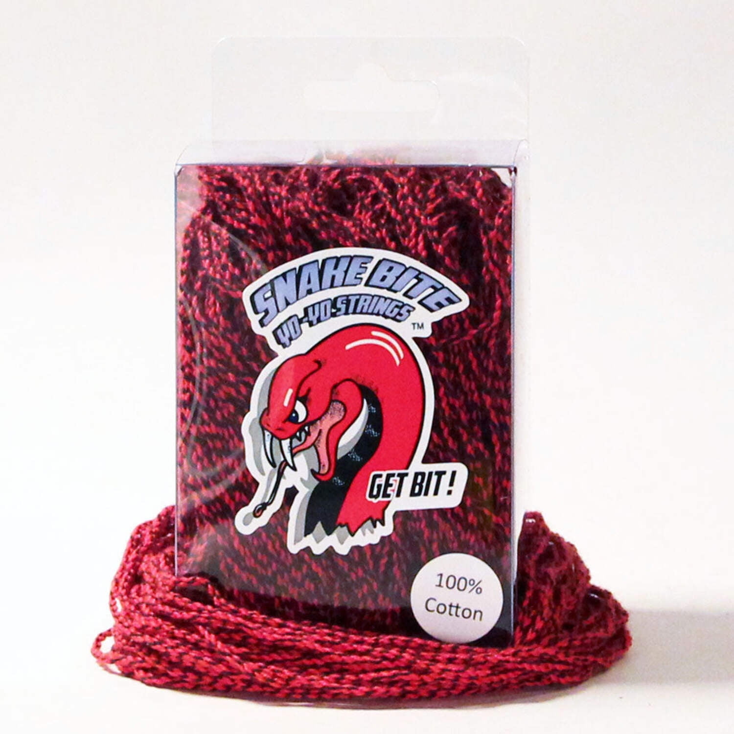 Snake Bite Yo-Yo Strings - 100% Cotton Strings - Snake Bite Blood Black 100 Pack