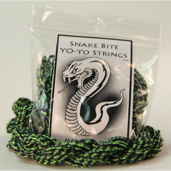 Snake Bite Yo-Yo Strings - 100% Polyester multi-color Strings- Diamondback Snake - 10 pack