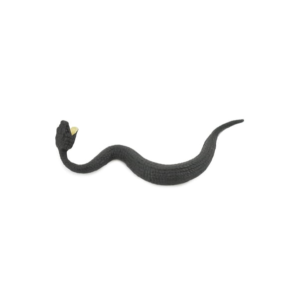 Snake, Black Water Moccasin, Rubber Reptile, Educational, Realistic Hand Painted, Figure, Lifelike Model, Figurine, Replica, Gift, 2 1/2" F7044 B165