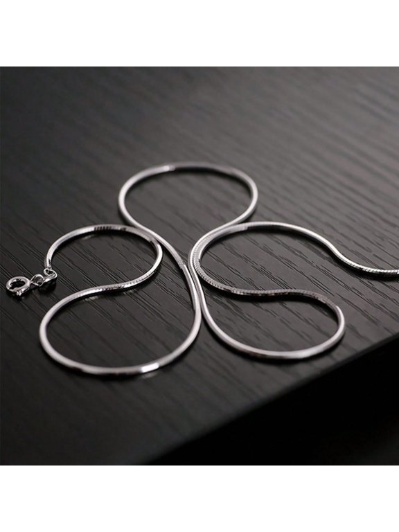 Snake Bone Necklace, Japanese And Korean Hip-Hop Style, Uncoated, Solid Chain For Parties And Music Festivals, Minimalist Jewelry Gift For Women