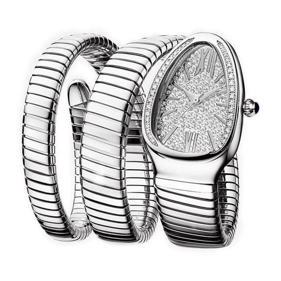 Snake Bracelet Women's Watch Gold Steel Wrapped Strap Quartz Watches Women Casual Ladies Wristwatch