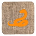 thumbnail image 1 of Snake Burlap And Orange Foam Coasters - Set 4, 3.5 x 3.5 In., 1 of 1
