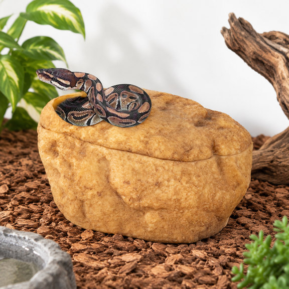 Snake Cave Ands 3-in-1 Reptile For Ball Python Geckos (large Size)