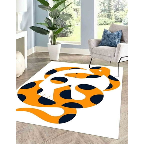Snake Coiled Skull Rug, Snake Rug, Loft Rug, Modern Rugs, Area Rug, Front Door Rug, Dining Room Rug, Rug, Accent Rug, Man Cave Rug, 2'x3' - 60x90 cm
