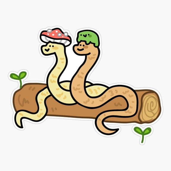 Snake Date Reptile Romance Sticker