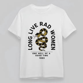 Snake Design Long Live Rad Women Theme Tee
