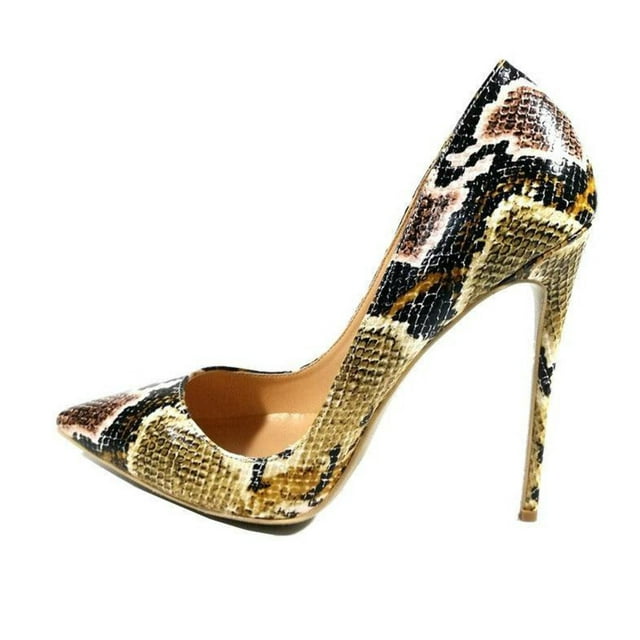 Snake Designer Print Womens High Heel Pumps Sexy Stiletto Shoes ...