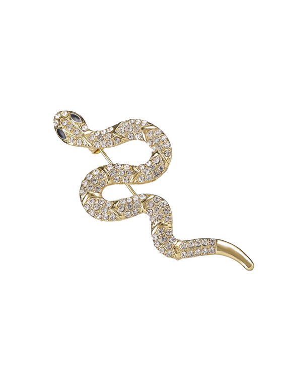 Snake Designs Metal Brooch Modern Snake Pattern Brooch Laple Pin Jewelry Perfect for Party Wear Gatherings