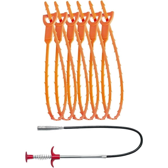 Snake Drain Cleaner Sink Drain 12 Pcs Pipe Cleaner Shower Tool Cleaning Hooks Drain Clog Snake for Drain Cleaning Tools Toilet Bowl Cleaner Hair Hair Tool Drain Clog Remover