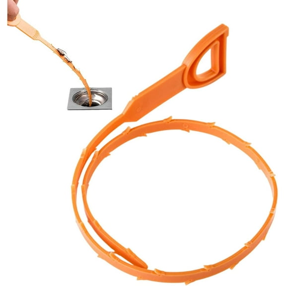 Snake Drain Clog, 51cm Anti Blocking Drain Auger, Drain Unblocker Remover Hook, Sink Cleaning Hook, Reusable Sewer Cleaning Hook for Kitchen Bathroom