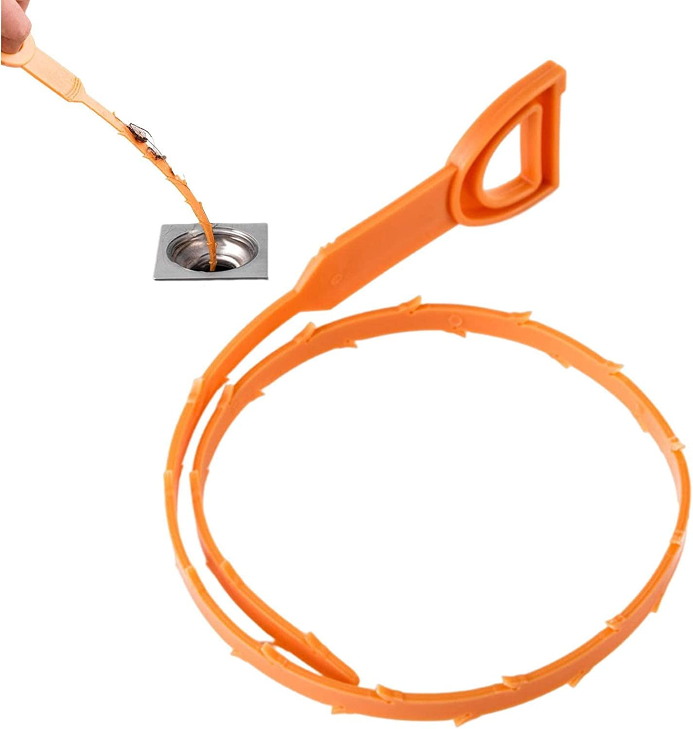 Snake Drain Clog Remover | Hair Snake Tool Drain Opener,21 Inch Sink Drain Cleaner for Kitchen ...