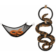 Snake Enrichment Toys with Hammock & Climbing Rings for Ball Python, Corn Snake Tank Accessories
