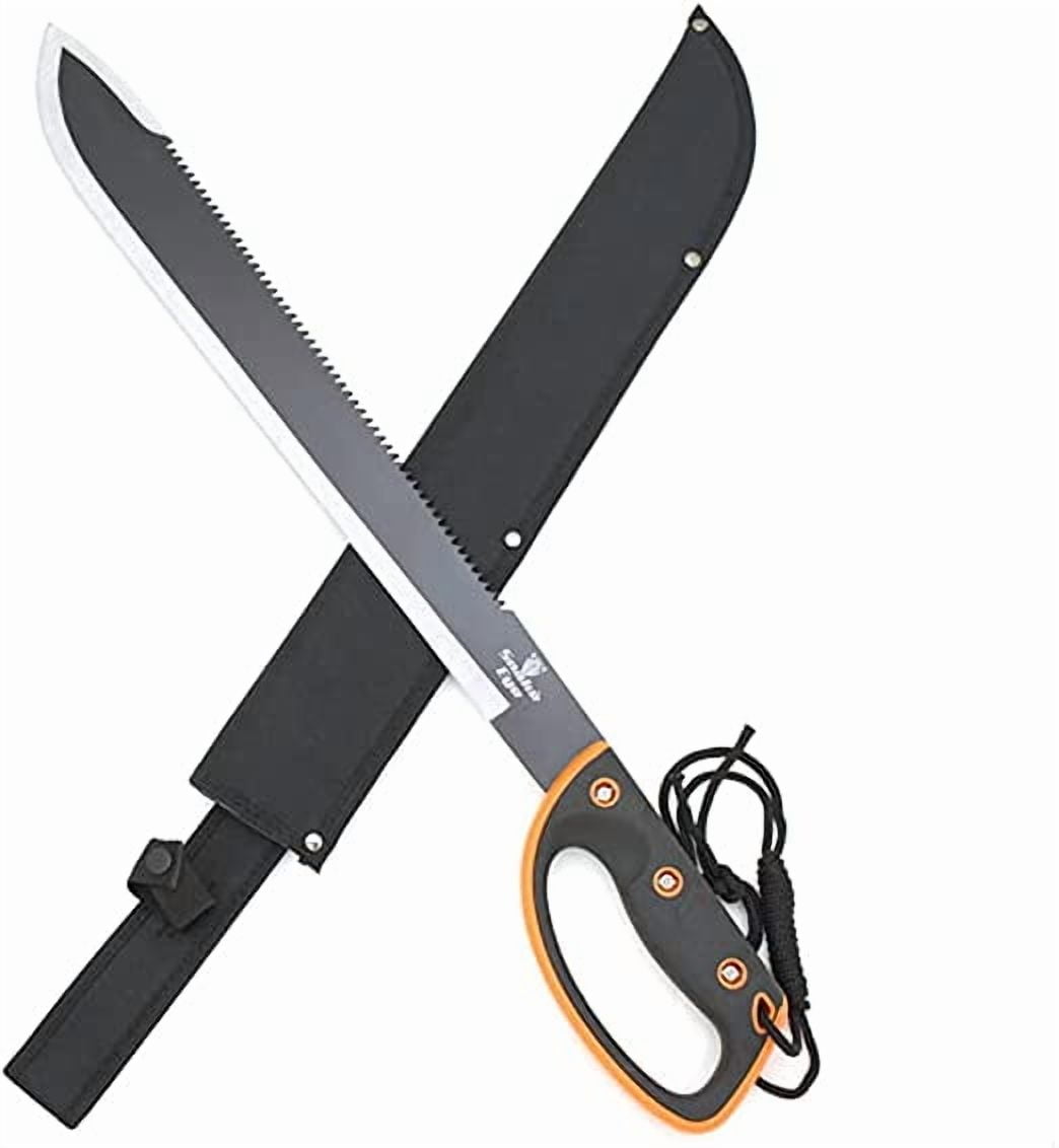 Snake Eye Tactical Sawback Blade Machete with Sheath