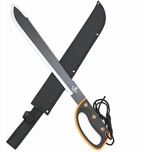 Snake Eye Tactical Sawback Blade Machete with Sheath