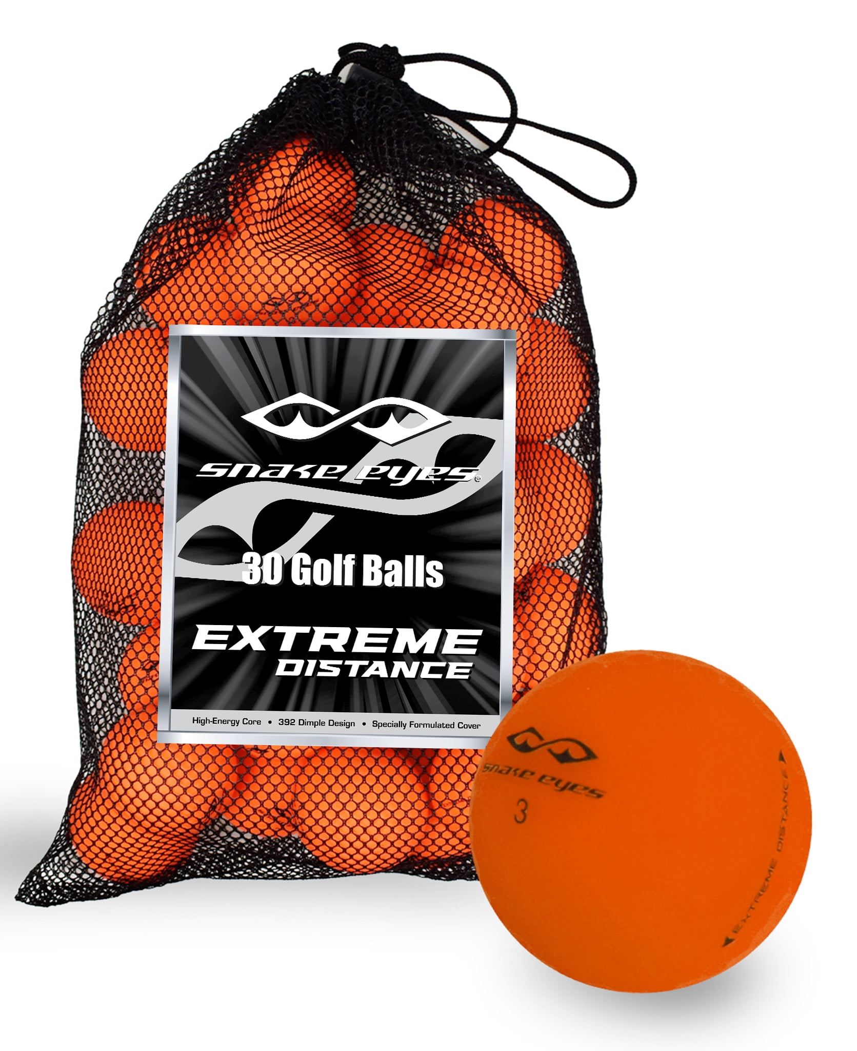 Snake Eyes Extreme Distance Golf Balls [30Ball] Orange
