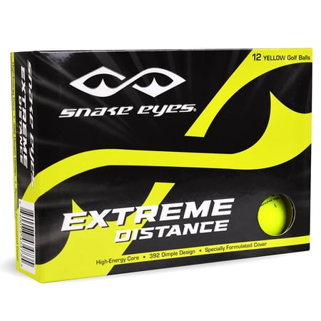 Snake Eyes Extreme Distance Golf Balls Yellow