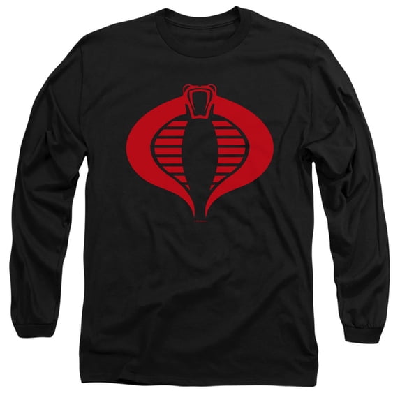 Snake Eyes: G.I. Joe Origins Cobra Logo Unisex Adult Long-Sleeve T Shirt, Cobra Logo, 3X-Large