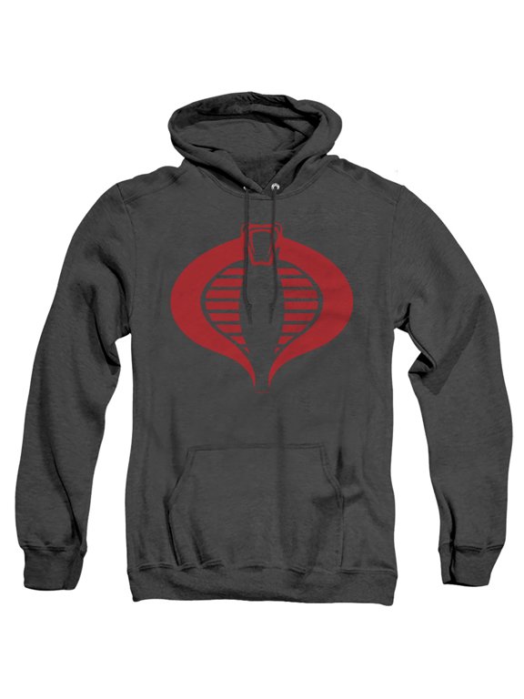 Snake Eyes: G.I. Joe Origins Cobra Logo Unisex Adult Pull-Over Heather Hoodie, Cobra Logo, Small