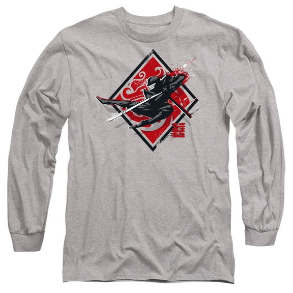 Snake Eyes: G.I. Joe Origins Snake Eyes Brushed Diamond Unisex Adult Long-Sleeve T Shirt, Snake Eyes Brushed Diamond, Large