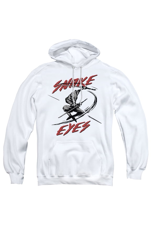 Snake Eyes: G.I. Joe Origins Snake Eyes Brushed Strike Unisex Adult Pull-Over Hoodie, Snake Eyes Brushed Strike, 3X-Large