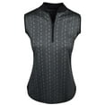 thumbnail image 1 of Snake Eyes Golf Ladies 1/4 Zip Sleeveless Mock Polo Black Medium, 1 of 3