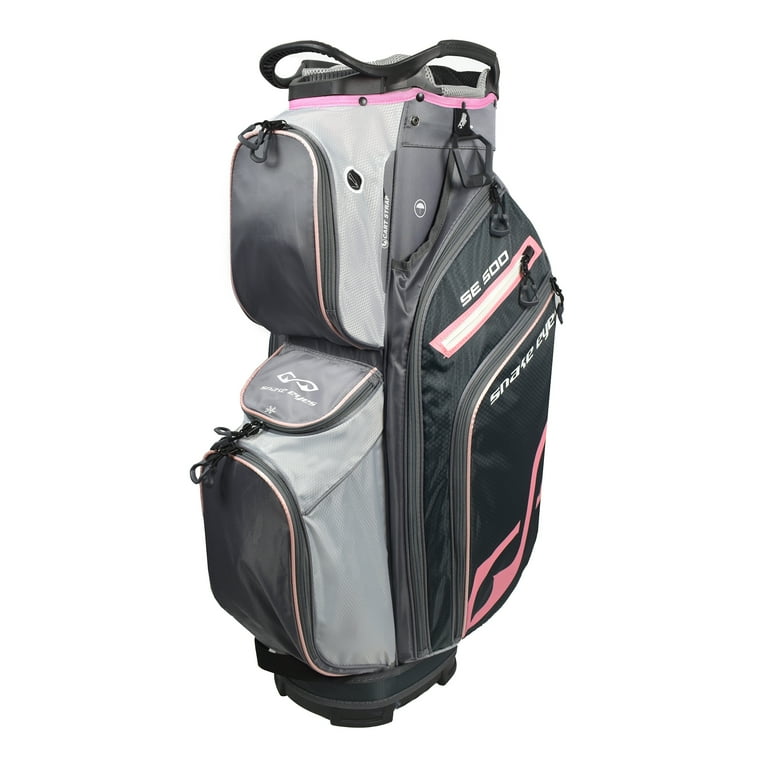 Snake Eyes Golf Ladies Ultra Premium 14 Way Divider SE500 Cart Bag Light  Gray/Gray/Pink