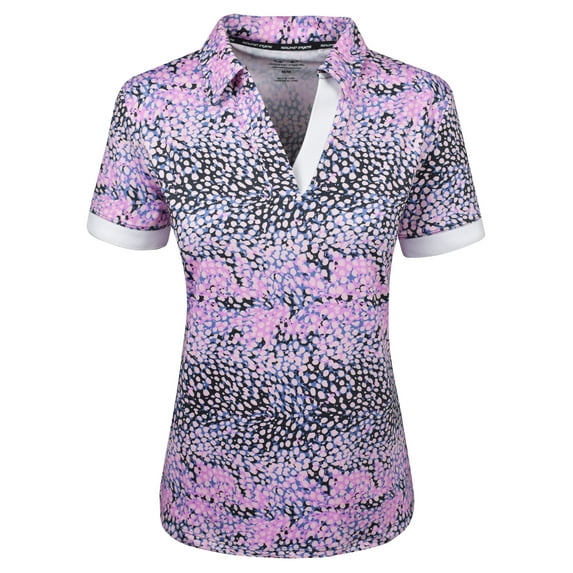 Snake Eyes Golf Ladies V Neck Polo Elemental Blue Small