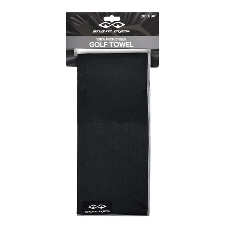 Snake Eyes Golf Microfiber Waffle Towel Black w/ Ray Cook Brush Black