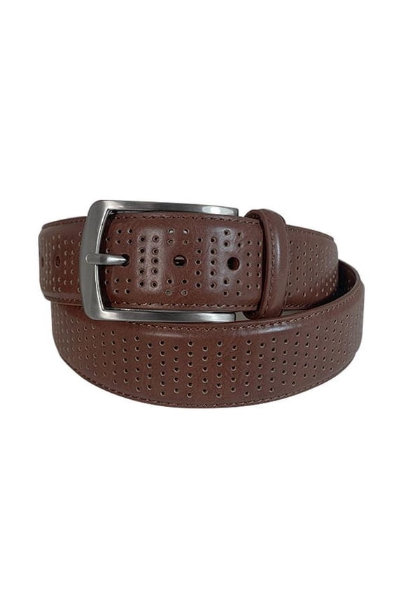 Perforated Leather Stretch Belt 36 Tan Tan Size 36