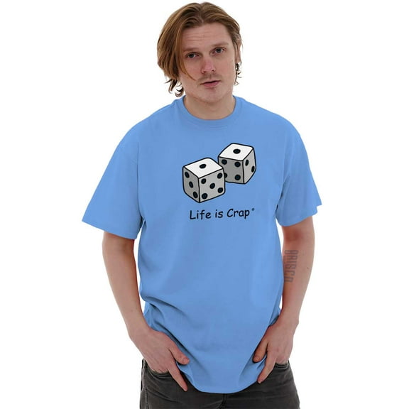 Snake Eyes Sarcastic Gambling Lucky Plus Size Crewneck Graphic Tee Shirt Brisco Brands 3X