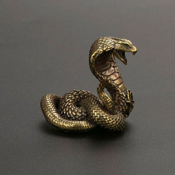 Solid Brass Snake Figurine Statue House Office Decoration Animal Figurines Toys