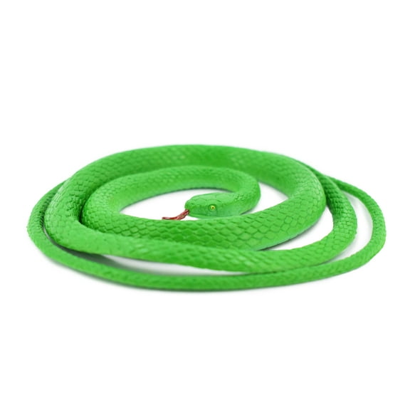 Snake, Green, Rubber Reptile, Educational, Realistic Hand Painted, Figure, Lifelike Model, Figurine, Replica, Gift, 36" F3581 B355