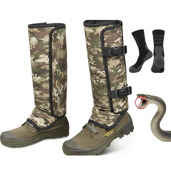 Snake Guards for Legs, Waterproof Snake Proof Gaiters, Adjustable Leg Protection