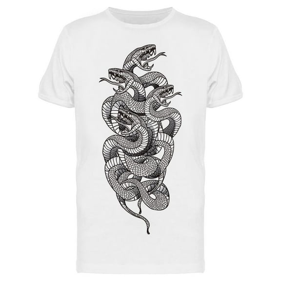 Snake Hand Drawing T-Shirt Men -Image by Shutterstock, Male 3X-Large