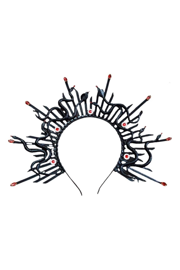 Snake Head Crown Headpiece Mythology Hair Accessory Unique Snake Headband