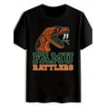 thumbnail image 1 of Snake Head Pattern FAMU Print T-Shirt, Summer Round Neck Short Sleeve Tee, Casual Daily Wear For Men, 1 of 5