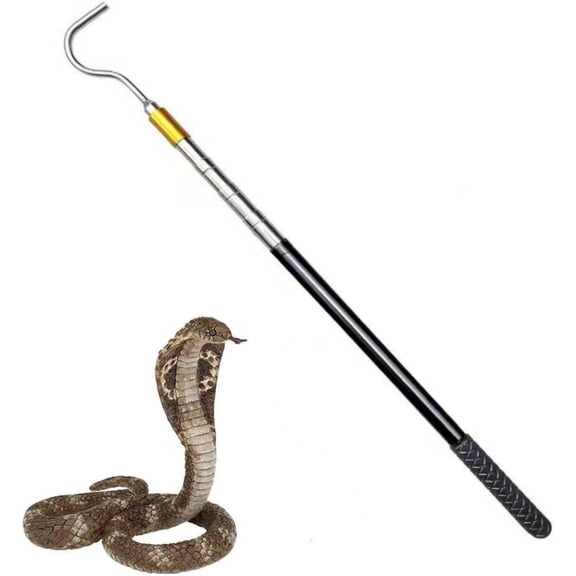 Snake Hook, 61" Snake Reptile Catcher Stick Pole Handling Tool Kit for Rattlesnakes Python Copperhead Removal Catching
