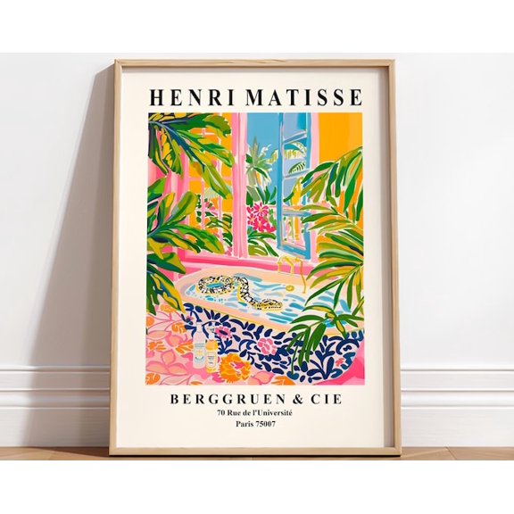 Snake In Bathtub Wall Art Print, Unframed Paper Poster 24x36in