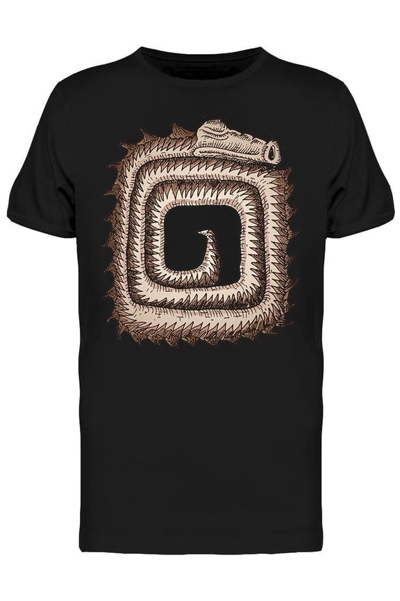 Snake In Frame Design T-Shirt Men -Image by Shutterstock, Male Large