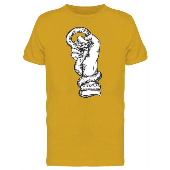 Snake In Hand Goth Style T-Shirt Men -Image by Shutterstock, Male Medium