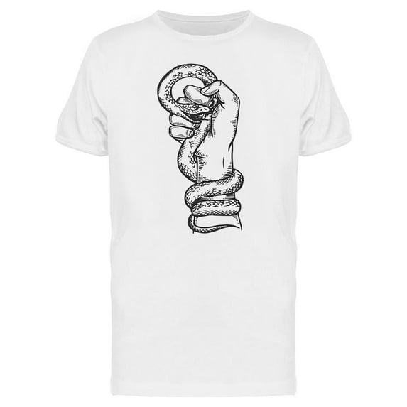 Snake In Hand Goth Style Tee Men's - Men T-Shirt, Large