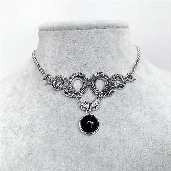 Snake Labradorite Jewelry Gothic Necklace