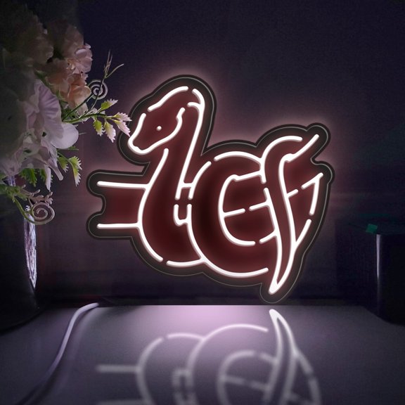 Snake Led Light Box, Dimmable Neon-Like Light Signs USB Power for Wall Decor Bedroom Decoration, Static Light (WxH) 16"x15"