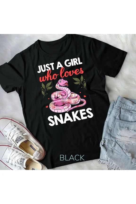 Snake Lover Art For Girls Ball Python Coral Reptile Unisex Tshirt