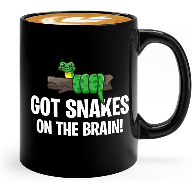 Snake Lovers Coffee Mug 11oz Black Got snakes Exotic Tropical Pet