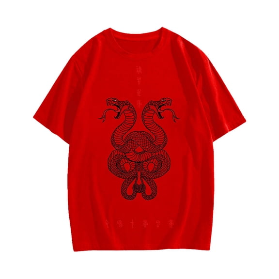 Snake New Year Cotton casual T-shirt