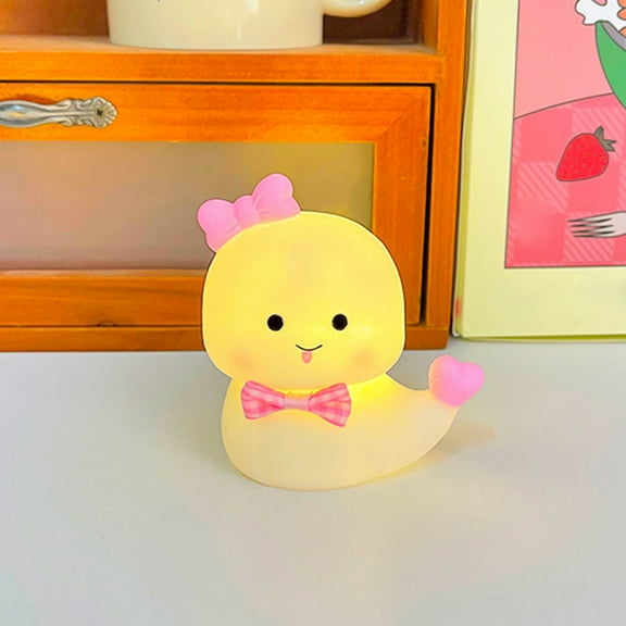 ​Snake Night Light - Cute Bedside Mood Lamp for Kids - Battery Powered Mini Decor (9x8cm) - Perfect for Bedroom, Study, or Christmas Gift - Year of the Snake Themed Children's Nightlight​​ white