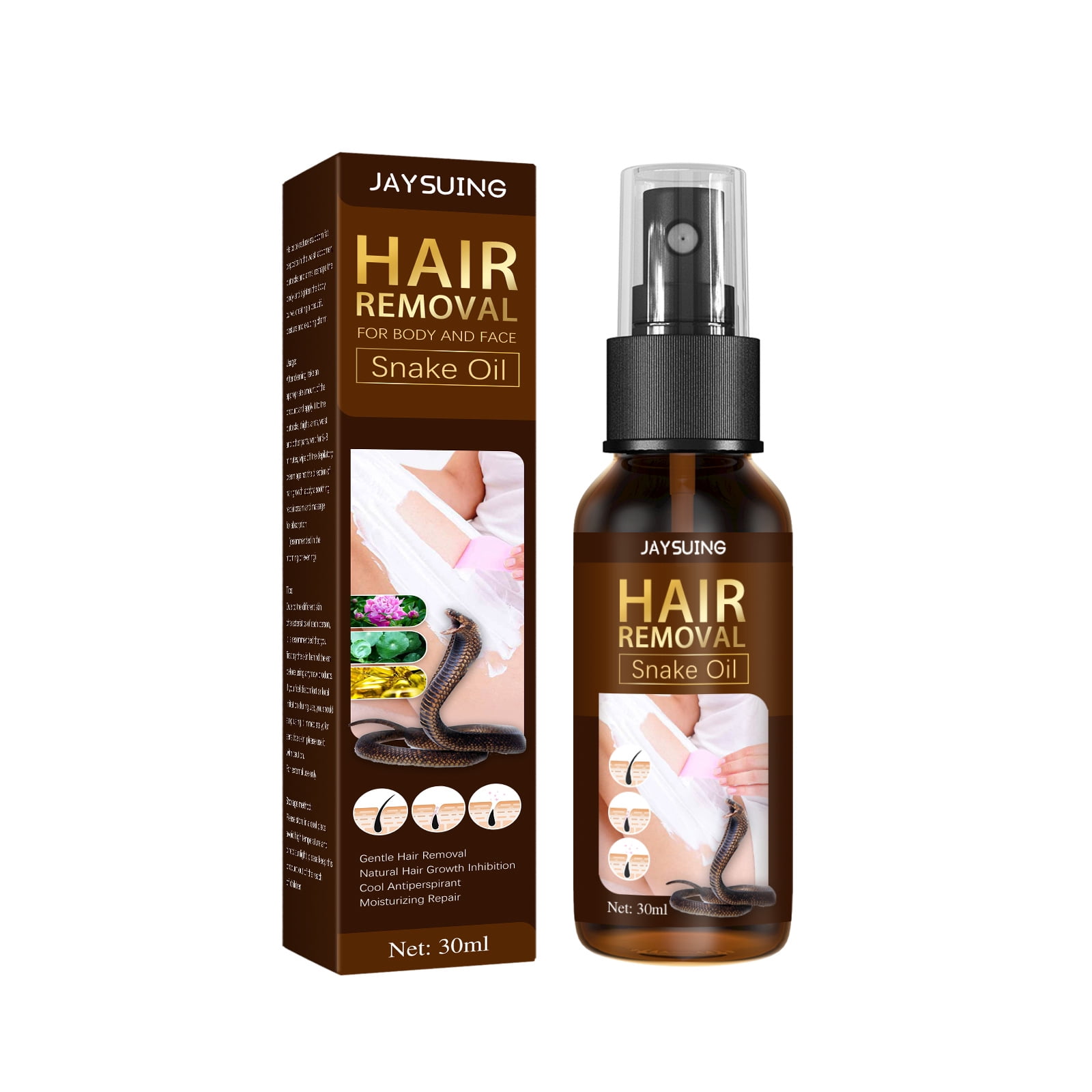 Snake Oil Hair Removal Spray Quick Mild Summer Refreshing Skin Hair