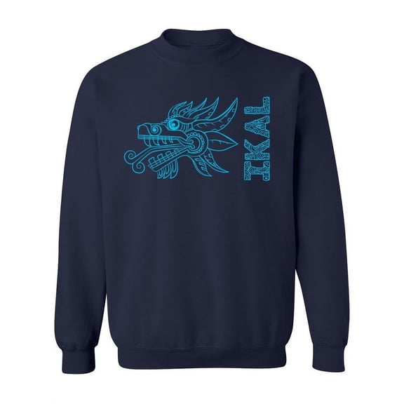 Snake Outline And Ikal Text Sweatshirt Women -Ikal Designs, Female 5X-Large