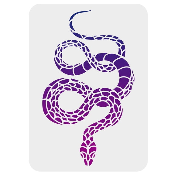 Snake Painting Stencil 8.3x11.7inch Reusable Anaconda Drawing Template DIY Craft Snake Pattern Drawing Stencil for Painting on Wall Wood Furniture
